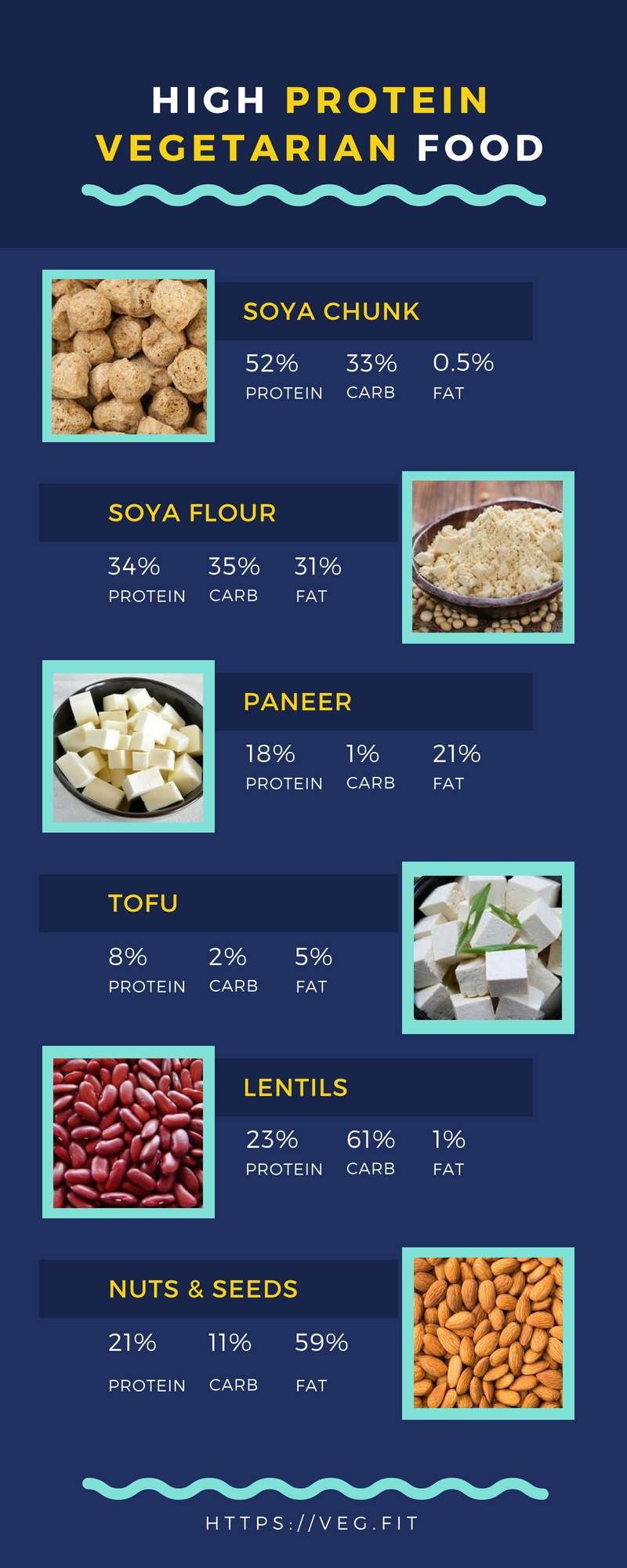 Infographic_High Protein Vegetarian Foods_VegFit